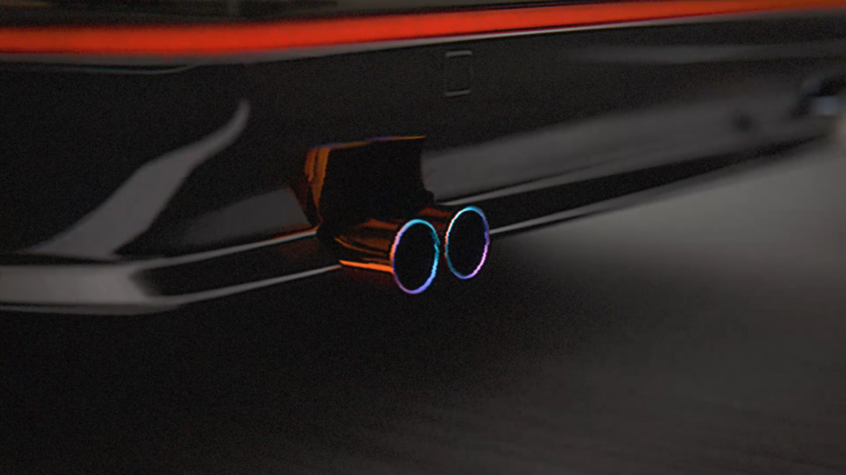 BMW E30 M3 exhaust 3d render